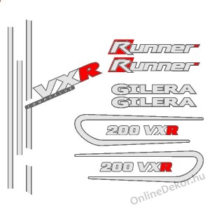 Motormatrica, Motor dekor&aacute;ci&oacute;k - 02.Robog&oacute; matric&aacute;k - Gilera - Runner VXR 200