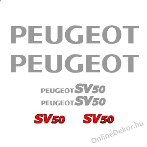 Motormatrica, Motor dekor&aacute;ci&oacute;k - 02.Robog&oacute; matric&aacute;k - Peugeot - SV 50