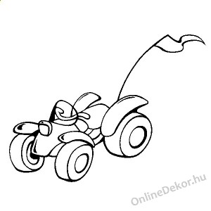 Faldekoráció, Falimatrica, Faltetoválás - Gyerekszoba - Fólia vágott faldekoráció - Quad 65
