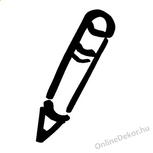 Faldekoráció, Falimatrica, Faltetoválás - Gyerekszoba - Fólia vágott faldekoráció - Ceruza 69